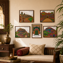 India Monuments Mega Coloring Combo - 10 Poster Mega Art Combo | 2 Themes - Monuments of India & Forts of India | Premium Art Sheets with Coloring Pens | Perfect for Gifting Adults, Kids, Teens