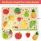 Little Berry Fruits Wooden Puzzle Tray - Knob and Peg Puzzle Multicolour - 26 Pegs