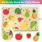 Little Berry My First Wooden Puzzle Tray (Set of 4): Fruits, Vegetables, Jungle Animals, Farm Animals - Knob and Peg Puzzle Multicolour - 36 Pegs