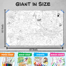 GIANT JUNGLE SAFARI COLOURING POSTER, GIANT AT THE MALL COLOURING POSTER, GIANT PRINCESS CASTLE COLOURING POSTER and GIANT AMUSEMENT PARK COLOURING POSTER | Combo of 4 Posters I Giant Coloring Posters Deluxe Pack