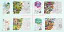 GIANT JUNGLE SAFARI COLOURING POSTER, GIANT AT THE MALL COLOURING POSTER, GIANT PRINCESS CASTLE COLOURING POSTER and GIANT AMUSEMENT PARK COLOURING POSTER | Combo of 4 Posters I Giant Coloring Posters Deluxe Pack