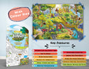 GIANT JUNGLE SAFARI COLOURING POSTER, GIANT AT THE MALL COLOURING POSTER, GIANT PRINCESS CASTLE COLOURING POSTER and GIANT UNDER THE OCEAN COLOURING POSTER | Pack of 4 Posters I Giant Coloring Posters Super Set