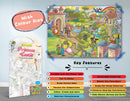 GIANT AT THE MALL COLOURING POSTER, GIANT PRINCESS CASTLE COLOURING POSTER, GIANT CIRCUS COLOURING POSTER and GIANT AMUSEMENT PARK COLOURING POSTER | Combo of 4 Posters I kids giant posters to color