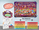 GIANT JUNGLE SAFARI COLOURING POSTER, GIANT AT THE MALL COLOURING POSTER, GIANT PRINCESS CASTLE COLOURING POSTER, GIANT CIRCUS COLOURING POSTER and GIANT SPACE COLOURING POSTER | Combo of 5 Posters I Great for school students and classrooms