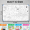 GIANT JUNGLE SAFARI COLOURING POSTER, GIANT AT THE MALL COLOURING POSTER, GIANT PRINCESS CASTLE COLOURING POSTER, GIANT CIRCUS COLOURING POSTER and GIANT SPACE COLOURING POSTER | Combo of 5 Posters I Great for school students and classrooms