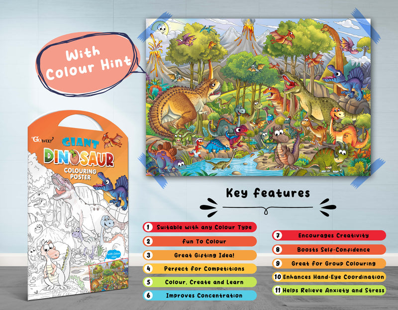 GIANT AT THE MALL COLOURING , GIANT PRINCESS CASTLE COLOURING , GIANT CIRCUS COLOURING , GIANT DINOSAUR COLOURING , GIANT AMUSEMENT PARK COLOURING  and GIANT DRAGON COLOURING  | Combo of 6 s I Coloring  gift set