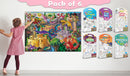 GIANT AT THE MALL COLOURING , GIANT PRINCESS CASTLE COLOURING , GIANT CIRCUS COLOURING , GIANT DINOSAUR COLOURING , GIANT AMUSEMENT PARK COLOURING  and GIANT DRAGON COLOURING  | Combo of 6 s I Coloring  gift set