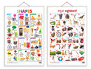 Set of 2 Shapes and Kannada Alphabet Early Learning Educational Charts for Kids | 20"X30" inch |Non-Tearable and Waterproof | Double Sided Laminated | Perfect for Homeschooling, Kindergarten and Nursery Students