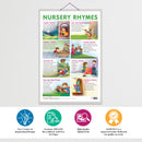 Set of 2 EMOTIONS and NURSERY RHYMES Early Learning Educational Charts for Kids | 20"X30" inch |Non-Tearable and Waterproof | Double Sided Laminated | Perfect for Homeschooling, Kindergarten and Nursery Students