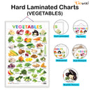 Set of 3 Alphabet, Fruits and Vegetables Early Learning Educational Charts for Kids | 20"X30" inch |Non-Tearable and Waterproof | Double Sided Laminated | Perfect for Homeschooling, Kindergarten and Nursery Students