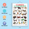 Set of 3 Fruits, Vegetables and Domestic Animals and Pets Early Learning Educational Charts for Kids | 20"X30" inch |Non-Tearable and Waterproof | Double Sided Laminated | Perfect for Homeschooling, Kindergarten and Nursery Students