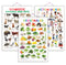 Set of 3 Vegetables, Domestic Animals and Pets and Action Words Early Learning Educational Charts for Kids | 20"X30" inch |Non-Tearable and Waterproof | Double Sided Laminated | Perfect for Homeschooling, Kindergarten and Nursery Students