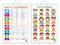 Set of 2 MATHS KEYWORDS and EMOTIONS Early Learning Educational Charts for Kids