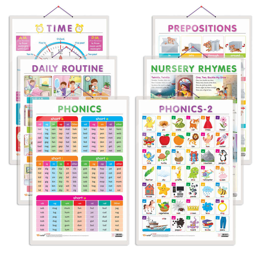 JoGenii|Set-of-6-TIME,-DAILY-ROUTINE,-NURSERY-RHYMES,-PREPOSITIONS ...