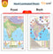 GOWOO - 2 IN 1 INDIA POLITICAL AND PHYSICAL MAP IN ENGLISH