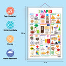 Set of 4 Alphabet, Fruits, Vegetables and Shapes Early Learning Educational Charts for Kids | 20"X30" inch |Non-Tearable and Waterproof | Double Sided Laminated | Perfect for Homeschooling, Kindergarten and Nursery Students