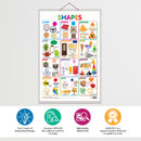 Set of 4 Alphabet, Fruits, Vegetables and Shapes Early Learning Educational Charts for Kids | 20"X30" inch |Non-Tearable and Waterproof | Double Sided Laminated | Perfect for Homeschooling, Kindergarten and Nursery Students