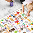 Set of 4 Alphabet, Fruits, Vegetables and Shapes Early Learning Educational Charts for Kids | 20"X30" inch |Non-Tearable and Waterproof | Double Sided Laminated | Perfect for Homeschooling, Kindergarten and Nursery Students