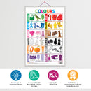 Set of 4 Fruits, Vegetables, Domestic Animals and Pets and Colours Early Learning Educational Charts for Kids | 20"X30" inch |Non-Tearable and Waterproof | Double Sided Laminated | Perfect for Homeschooling, Kindergarten and Nursery Students