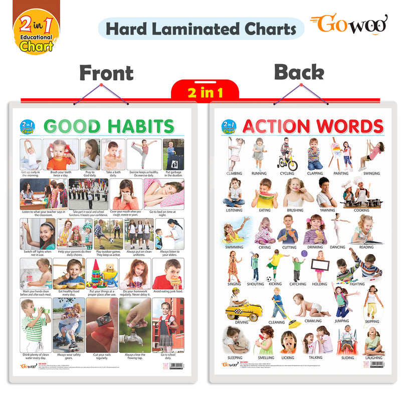 GOWOO - 2 IN 1 GOOD HABITS AND ACTION WORDS