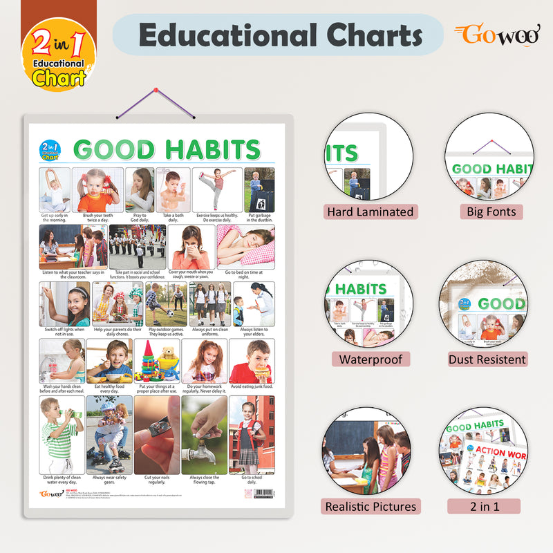 GOWOO - 2 IN 1 GOOD HABITS AND ACTION WORDS