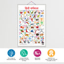 Set of 4 Flowers, Colours, Shapes and Hindi Varnamala Early Learning Educational Charts for Kids | 20"X30" inch |Non-Tearable and Waterproof | Double Sided Laminated | Perfect for Homeschooling, Kindergarten and Nursery Students