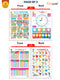 Set of 2 | 2 IN 1 DAILY ROUTINE AND TIME and 2 IN 1 PHONICS 1 AND PHONICS 2 Early Learning Educational Charts for Kids | 20"X30" inch |Non-Tearable and Waterproof | Double Sided Laminated | Perfect for Homeschooling, Kindergarten and Nursery Students