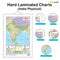 Set of 2 | 2 IN 1 INDIA POLITICAL AND PHYSICAL MAP IN ENGLISH and 2 IN 1 INDIA POLITICAL AND PHYSICAL MAP IN HINDI Educational Charts