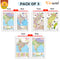 Set of 3 | 2 IN 1 CHATTISGARH POLITICAL AND PHYSICAL IN HINDI, 2 IN 1 INDIA POLITICAL AND PHYSICAL MAP IN ENGLISH and 2 IN 1 INDIA POLITICAL AND PHYSICAL MAP IN HINDI Educational Charts