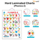 Set of 2 |2 IN 1 WILD AND FARM ANIMALS & PETS and 2 IN 1 PHONICS 1 AND PHONICS 2 Early Learning Educational Charts for Kids|  20"X30" inch |Non-Tearable and Waterproof| Double Sided Laminated | Perfect for Homeschooling, Kindergarten and Nursery Students