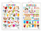 Set of 2 Alphabet and Numbers, Shapes & Colours Early Learning Educational Charts for Kids | 20"X30" inch |Non-Tearable and Waterproof | Double Sided Laminated | Perfect for Homeschooling, Kindergarten and Nursery Students