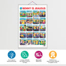 Set of 3 | 2 IN 1 HINDI VARNMALA AND BAARAHKHADEE, 2 IN 1 BENNY IS ANGRY AND BENNY IS JEALOUS and 2 IN 1 BENNY IS SAD AND BENNY IS SHY Early Learning Educational Charts for Kids