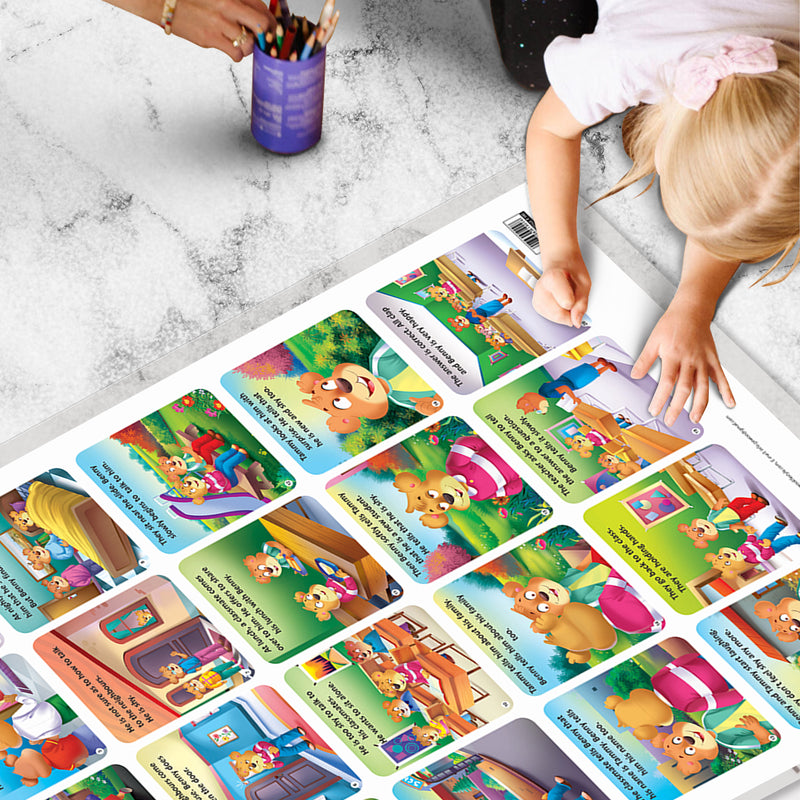 Set of 3 | 2 IN 1 BENNY IS ANGRY AND BENNY IS JEALOUS, 2 IN 1 BENNY IS BORED AND BENNY IS LONELY and 2 IN 1 BENNY IS SAD AND BENNY IS SHY Early Learning Educational Charts for Kids