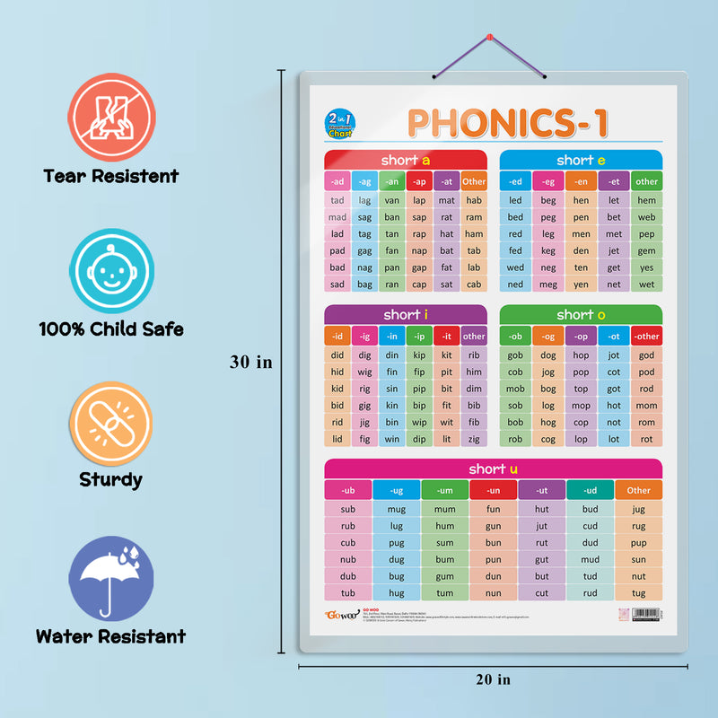 Set of 4 |  2 IN 1 ADDITION AND SUBTRACTION, 2 IN 1 PHONICS 1 AND PHONICS 2, 2 IN 1 HINDI VARNMALA AND BAARAHKHADEE and 2 IN 1 BENNY IS BORED AND BENNY IS LONELY