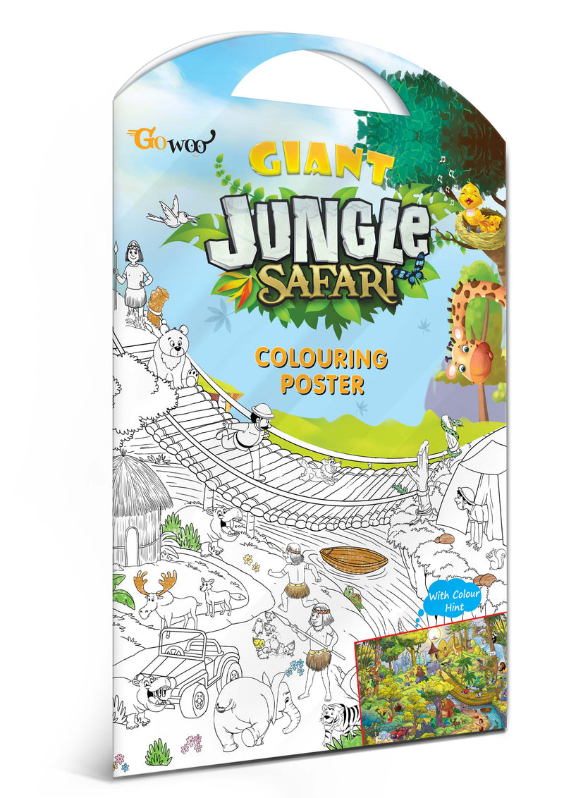 GOWOO - GIANT JUNGLE SAFARI COLOURING POSTER