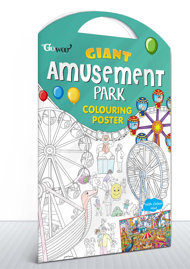 GOWOO - GIANT AMUSEMENT PARK COLOURING POSTER