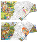 GIANT PRINCESS CASTLE COLOURING POSTER and GIANT DINOSAUR COLOURING POSTER | Combo of 2 Posters I jumbo size colouring poster