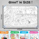 GIANT CIRCUS COLOURING POSTER and GIANT DRAGON COLOURING POSTER | Combo of 2 Posters I best colouring poster