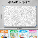 GIANT AT THE MALL COLOURING POSTER, GIANT PRINCESS CASTLE COLOURING POSTER and GIANT SPACE COLOURING POSTER | Pack of 3 Posters I Dreamy Coloring Combo