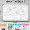 GIANT CIRCUS COLOURING POSTER, GIANT DINOSAUR COLOURING POSTER and GIANT DRAGON COLOURING POSTER | Combo pack of 3 Posters I Giant Coloring Posters Jumbo Pack