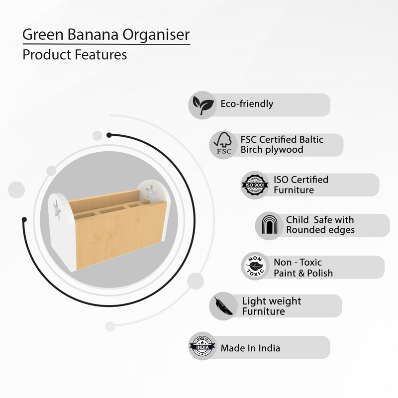 Green Banana Organiser-White (Pre-Order)