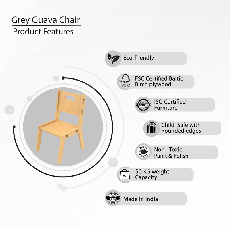 Grey Guava Chair -Natural (Pre-Order)