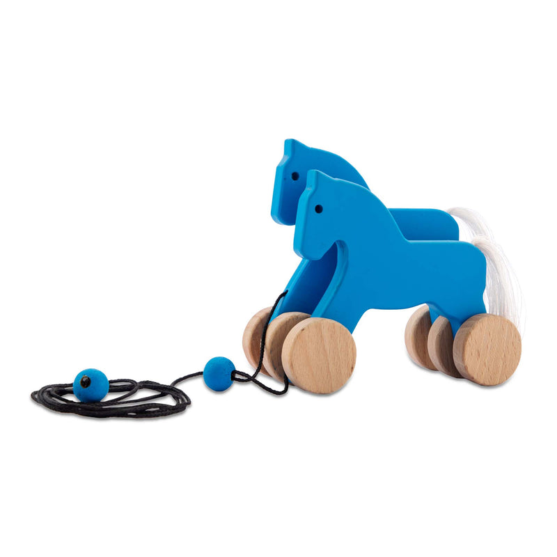 Pull Horse Couple - Blue