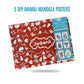 JoGenii Mandala Affirmations Poster Coloring Kit – Animal Theme