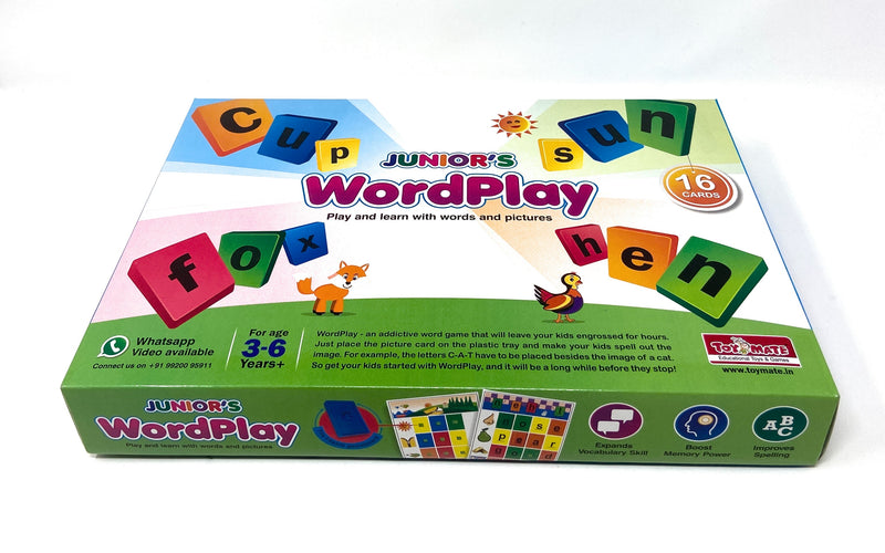 Wordplay Junior(Spelling N Picture Learning)Colourful Educational Fun Games for 3 Years Kids