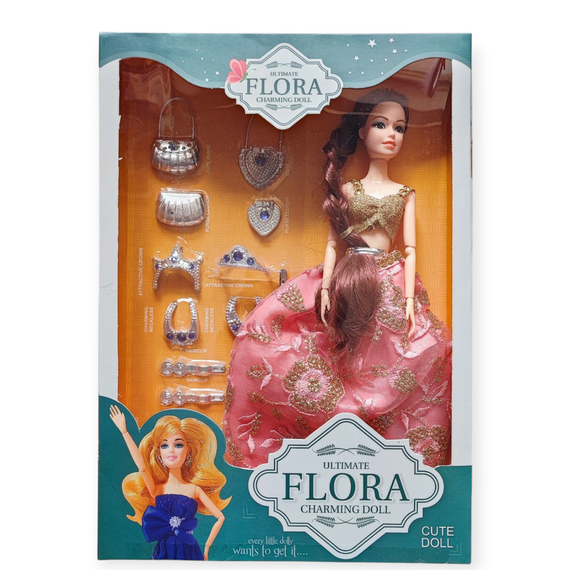 Celebration Doll with 18 premium accessories - Perfect Gift for Girls this Diwali | Indian Princess Doll | Festive Doll | Diwali Doll