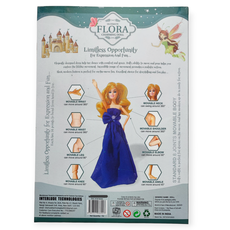 Celebration Doll with 18 premium accessories - Perfect Gift for Girls this Diwali | Indian Princess Doll | Festive Doll | Diwali Doll