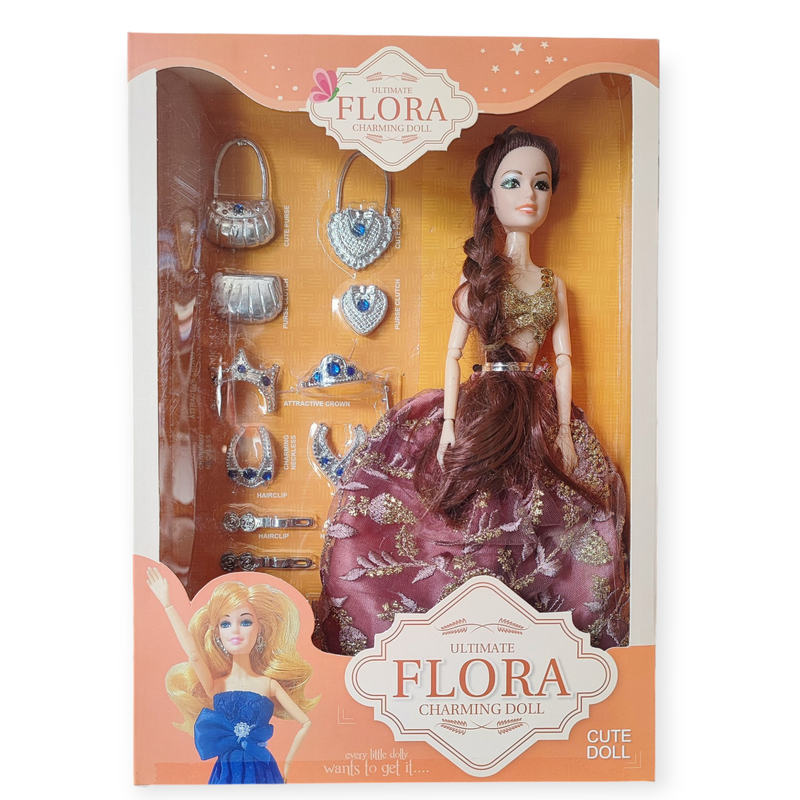 Celebration Doll with 18 premium accessories - Perfect Gift for Girls this Diwali | Indian Princess Doll | Festive Doll | Diwali Doll