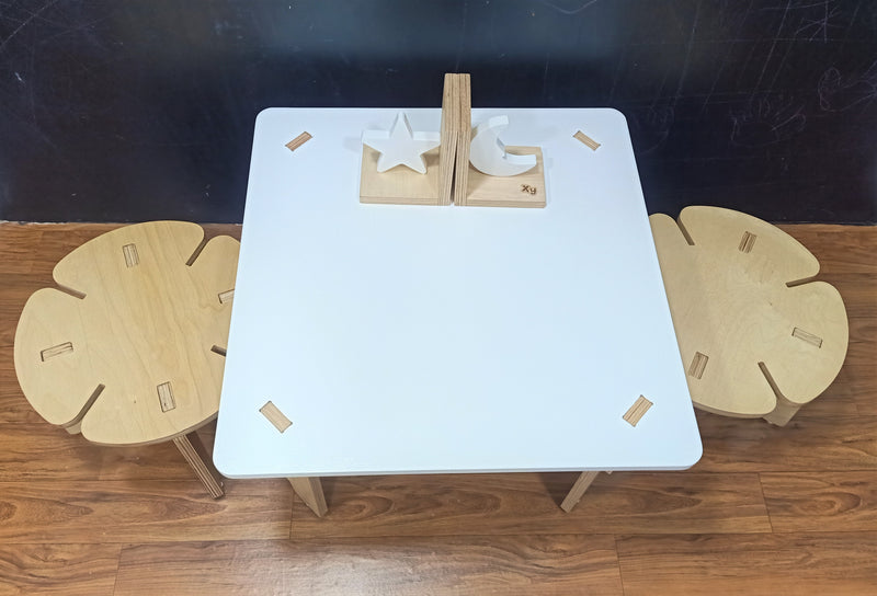 Table & Stool Package-White