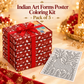 Indian Art Forms Poster Coloring Kit - Pack of 5